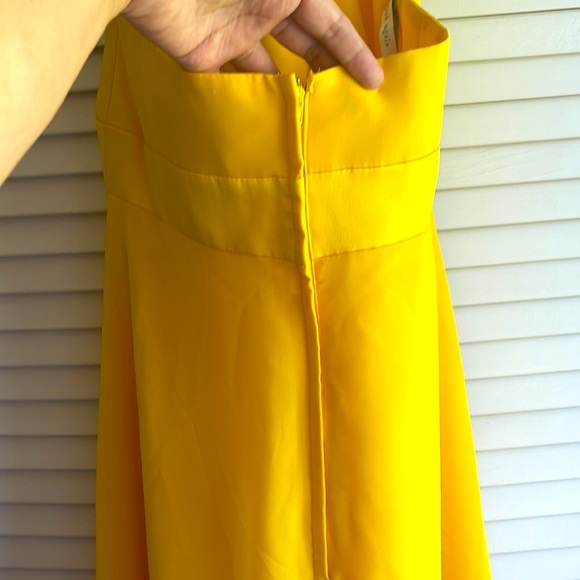 Canary Long Halter Neck Gown - Picture 3 of 7